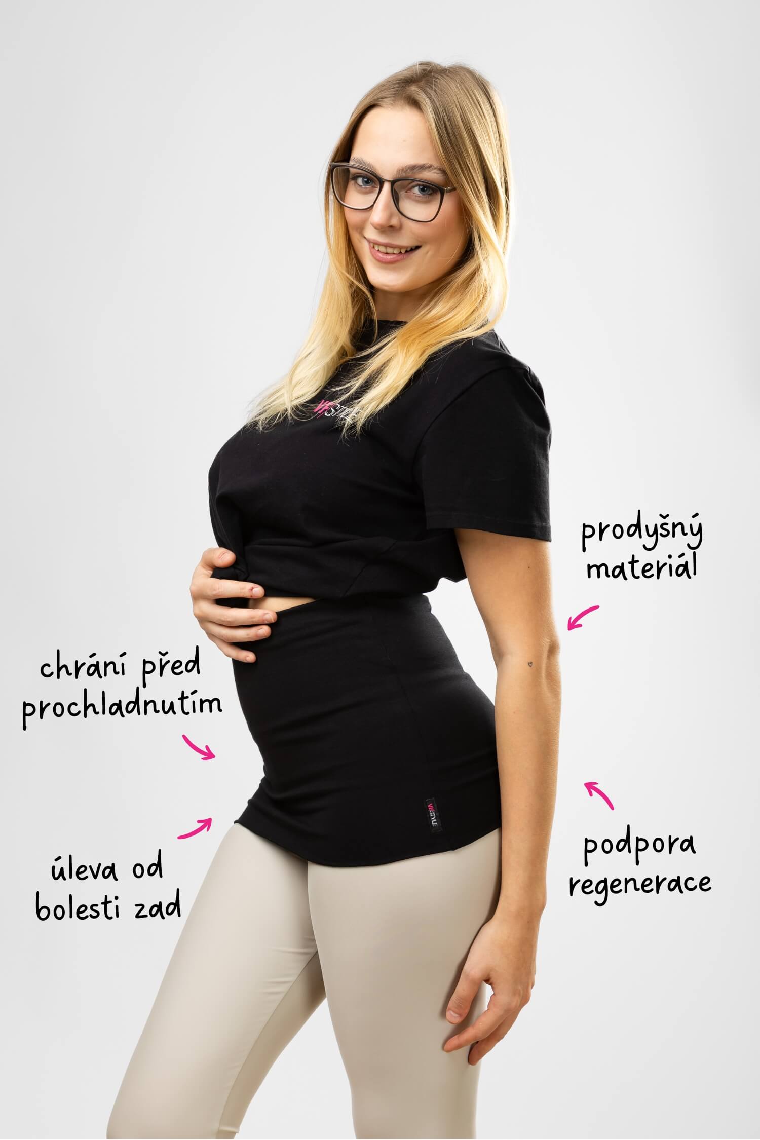 Ledvinový pás Bamboo černý - výhody produktu